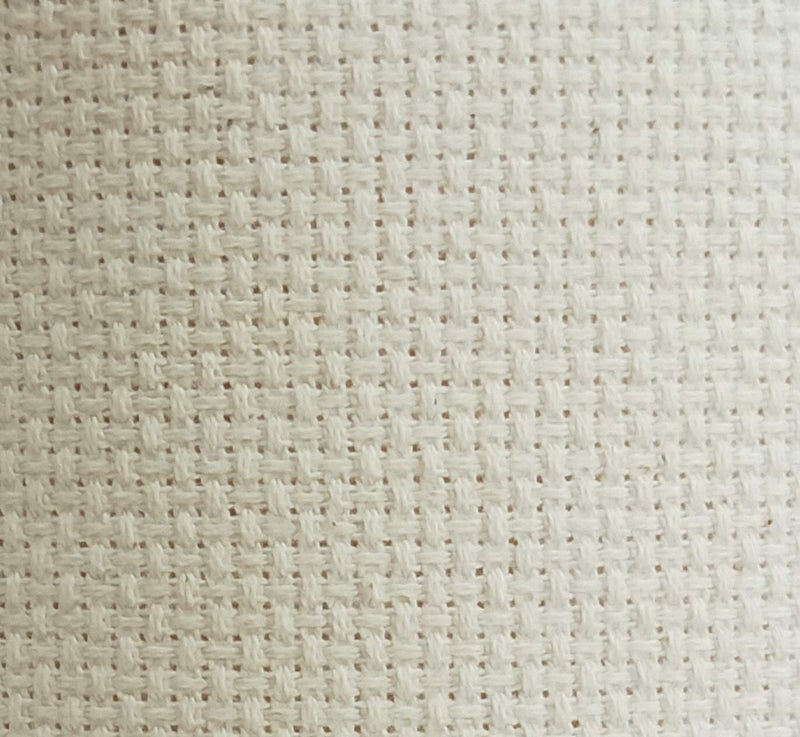 KCS 19" x 28" 14CT Counted Cotton Aida Cloth Cross Stitch Fabric (Natural-Ecru) - Image 1